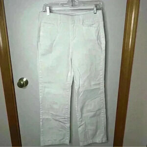 JM Collection Chino Pants Women 6P White Straight Leg‎ Casual Career Work